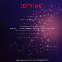 dietetyk Kamila Dulęba Dziębowska 14 Certyfikat Autyzm i borelioza, fitoterapia i zywienie pacjentów - dietetyk Kamiila Dulęba Dziębowska
